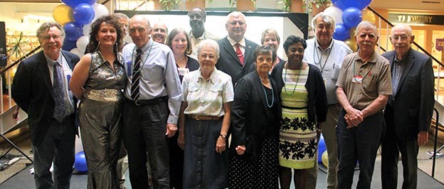 Guests and founding faculty at anniversary celebration