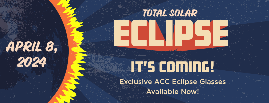 Watch the 2024 Total Solar Eclipse in Austin! Are you ready for a once-in-a-lifetime event? On April 8, 2024, a total solar eclipse will pass directly over Central Texas. Austin Community College invites YOU to watch history with us!